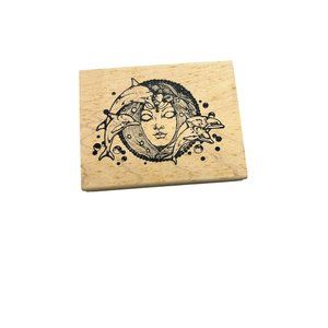 Stamp Oasis Dolphin Dreams 695-J Greek Goddess Dolphins Ocean Sea Wood Stamp